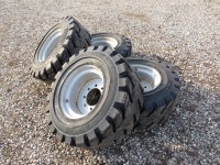 Skid Steer Tires-12-16.5 Foam Filled Tire On Rim