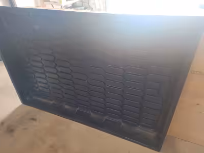 Black catch basin. Used this to put my large tile saw in when cutting tile in large houses to be clo...