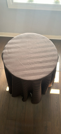 Round Chocolate Brown Table Clothe 