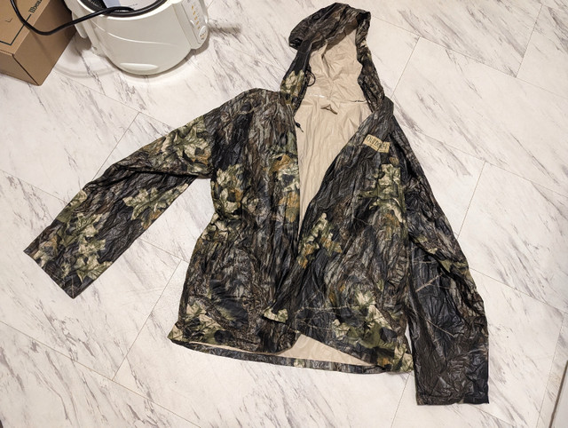 Camo vinyl waterproof jacket - Large in Men's in Kingston