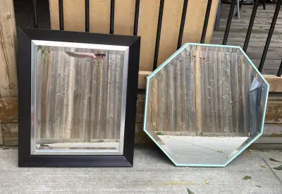 2 mirrors dark one 22x26 light one 25 in  both for $20, View more