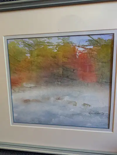 Signed Reinke.16 x 16 " including wood frame. (Trafalgar/Egerton area)
