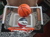 SKLZ Pro Mini Basketball Hoop XL with Metal Rim and 2 Rawlings