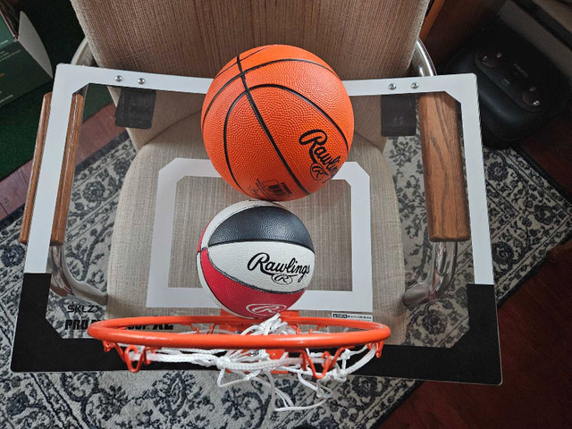SKLZ Pro Mini Basketball Hoop XL with Metal Rim and 2 Rawlings in Basketball in St. Catharines