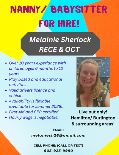 Babysitter/ Nanny for hire!, View more