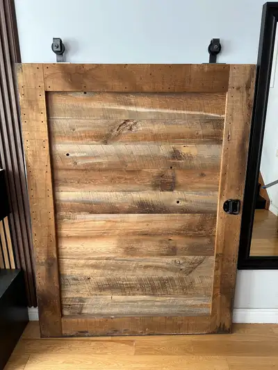 LARGE SLIDING BARN DOOR / PARTITION WALL VINTAGE RECLAIMED WOOD, View more