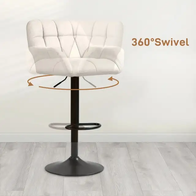 Swivel Bar stool Adjustable Bar Stool with Footrest in Chairs & Recliners in Markham / York Region - Image 4