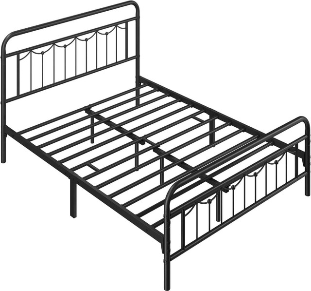 New FULL/Double Black Metal Bed Platform Headboard Footboard in Beds & Mattresses in City of Toronto - Image 2