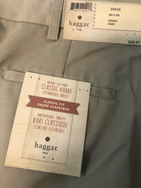  Men’s Haggard Classic Khaki Pants size 34w 30L