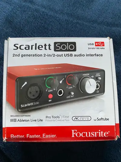 Scarlet Solo audio interface, View more