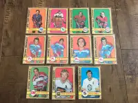 1972-1973 OPC 11 Hockey Cards - 4 Rookie Cards