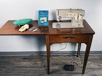 Vintage sewing machine table 