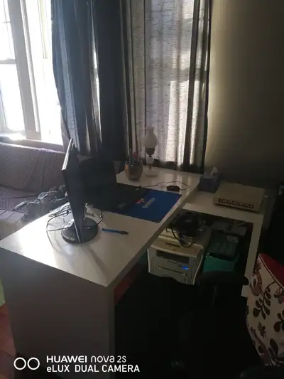 beautiful computer desk and office chairs. Length width height（151*65*73cm）