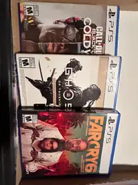 Ghost of Tsushima, Call of duty Cold War, Farcry 6 ps5