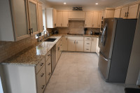 full kitchen cabinets, granite countertop