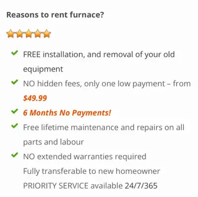 Lennox Furnace $49.99/month RENT TO OWN, View more