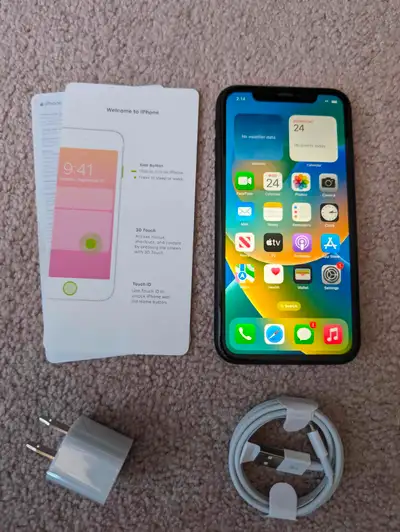 Hello. I have a Black iPhone XR 128 GB. It is Factory unlocked, and it works with any company. The p...