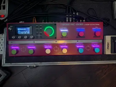 Boss RC-600 Loop Station with extra control pedals, View more