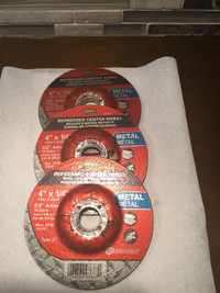 3 x Mibro 4”x1/4”x5/8” Cut-Off Grinding Wheel Metal 976670