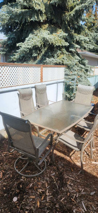 Patio table with chairs