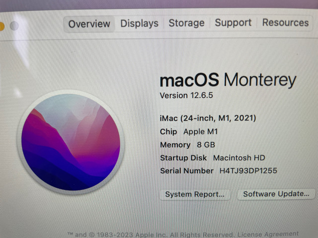 iMac 2021 Blue Like New Barely Used in Desktop Computers in Renfrew - Image 3