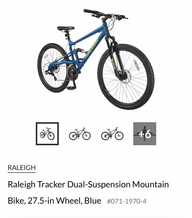 Raleigh Tracker 27.5” Mountain Bike in Mountain in Ottawa - Image 3