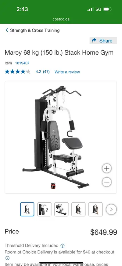 Brand New Marcy 68 kg (150 lb.) Stack Home Gym, View more