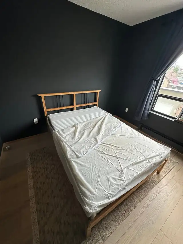 Pristine & Clean Double Bed Frame & Mattress (like new) in case. in Beds & Mattresses in Vancouver - Image 4