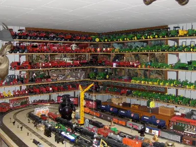 Approx. 180 pieces of tractors and farm equipment as per photos. A wide variety of tractors and equi...