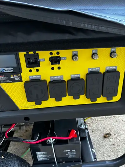 Champion model 201161 portable generator. Gasoline/propane/nat. gas. Less than 15 min run time. Gent...