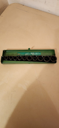 New 10 Piece Impact Socket Set 1/2 Inch Drive 7/16in - 1in