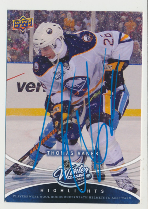 THOMAS VANEK BUFFALO SABRES EX-RARE SIGNED WINTER CLASSIC CARD in Arts & Collectibles in Oakville / Halton Region