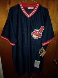 Cleveland Indians jersey sz Large new with tags all sewn Tribe RaRe Chief  Wahoo