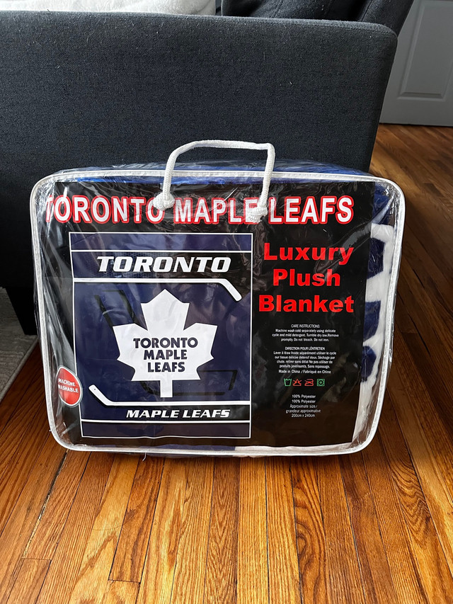 Toronto Maple Leafs and Montreal Canadiens plush blankets in Bedding in Kingston
