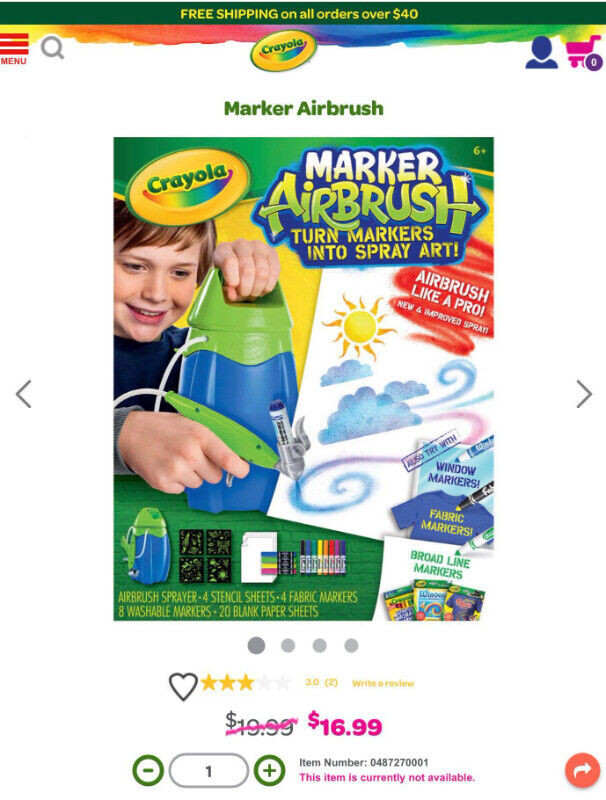 Crayola Marker Airbrush kit in Hobbies & Crafts in Kitchener / Waterloo - Image 3