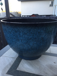 Large Decorative Blue Garden Plant Pot