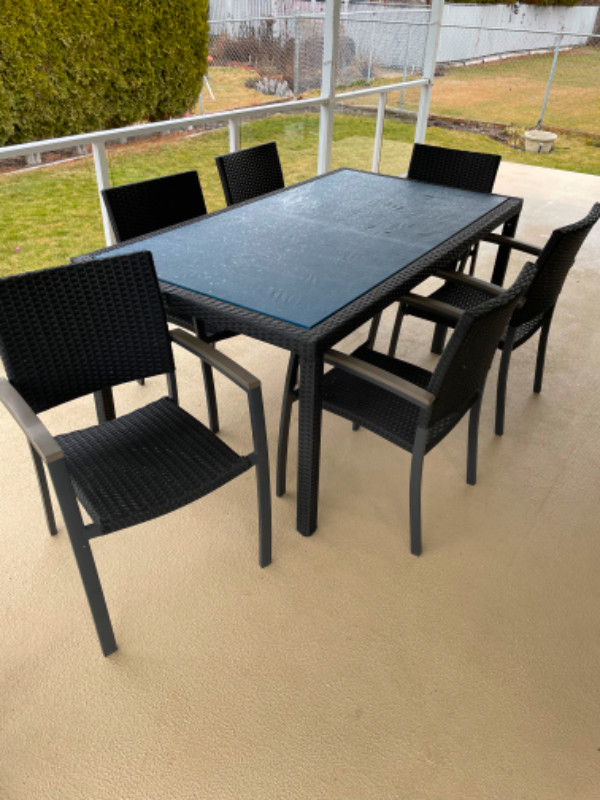 Patio Table 39” x 70.5” with 6 Chairs in Other Tables in Penticton