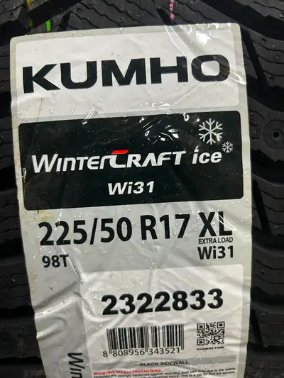 NEW Kumho WinterCraft Wi31 TOP-LINE Winter tires. 4 NEW 225 50 17 Here I have a set of 4 available K...