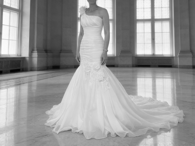 One-Shoulder White Mermaid Wedding Dress in Wedding in Lethbridge - Image 2
