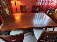 Dining Table with 6 chairs, Mahogany, solid wood