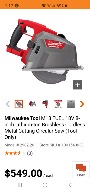 Milwaukee 8" Metal Cutting Circular Saw$480 New!! in Power Tools in Hamilton - Image 2
