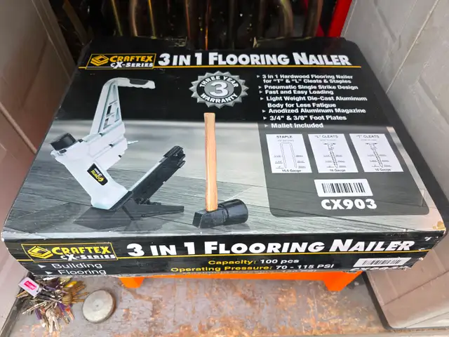 Craftex CX Series CX903 3 In 1 Flooring Nailer Hard Plastic Case in Hand Tools in Windsor Region - Image 2