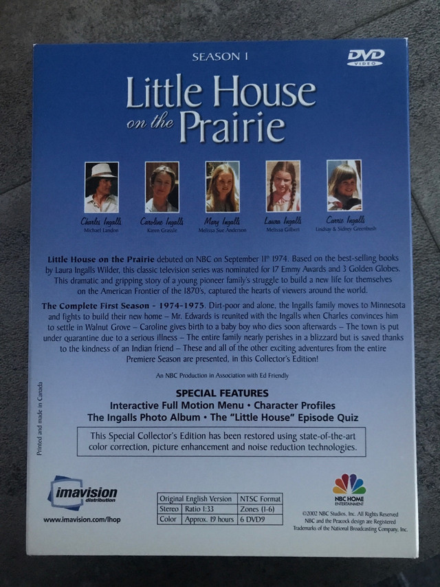 DVD 6 discs Little House on the Prairie Season One in CDs, DVDs & Blu-ray in Timmins - Image 2