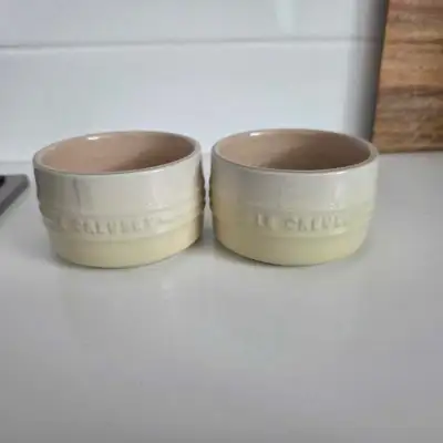 Le Creuset Pair of Two Mini Yellow Cocettes, View more