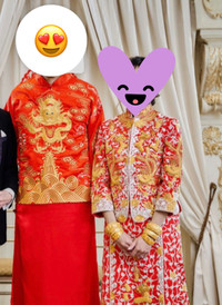 Wedding Chinese tea ceremony groom gown dress 