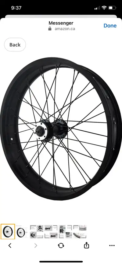 LvTu 24 x 4.0 Inch Fat Bike Front Wheel, Snow Bike Wheels Alloy Disc Brake for 24 x 4.0 Beach Bike W...