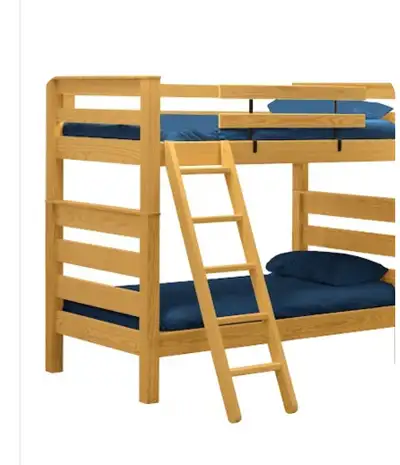 Solid wood bunkbed. Made in Canada. Pickup in Beddington. Assembly required. Pictures are from the c...