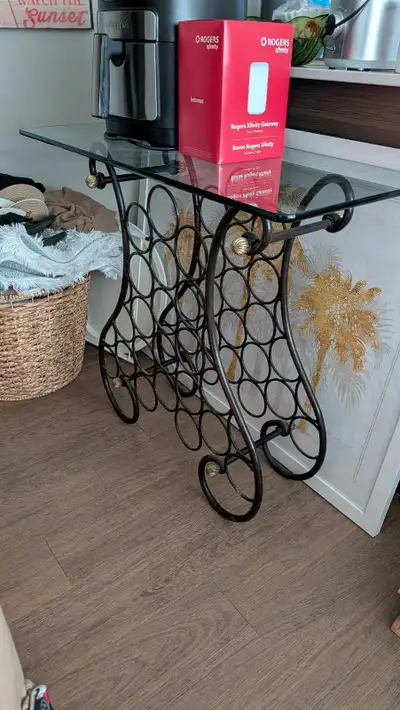 Glass Top Wine Rack Table, View more