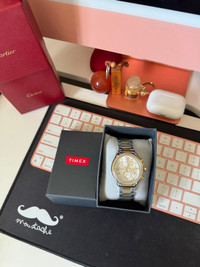 BRAND NEW Timex Women's Chronograph 38mm Two-Tone Bracelet Watch
