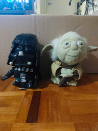 Yoda and Vader plush